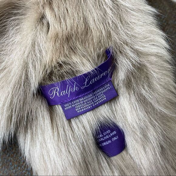 Ralph Lauren Collection *Fall 14 Italian Fawn Lamb Shearling Pull-Through Collar - Picture 4 of 17